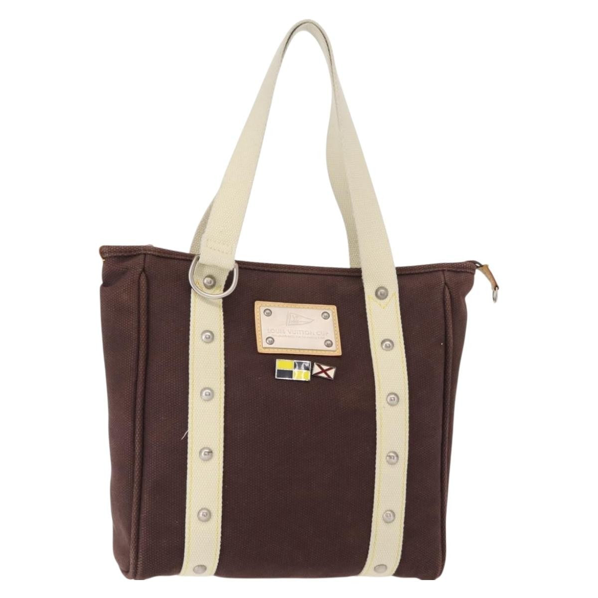 Louis Vuitton Antigua Tote Canvas Brown Canvas Tote Bag Bag (Pre-Owned)