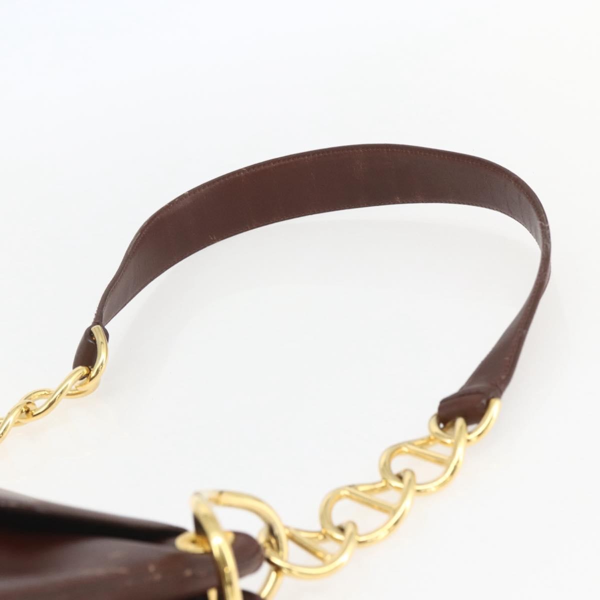 Prada Vintage Leather Brown Leather Shoulder Bag Bag (Pre-Owned)
