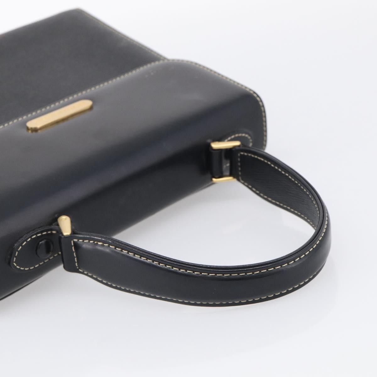 Burberry Handbag Leather Black Leather Handbag (Pre-Owned)
