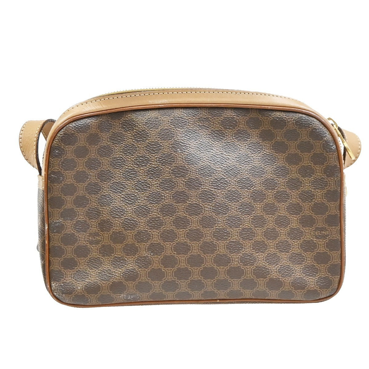 Celine Macadam Leather Brown Pvc Shoulder Bag Bag (Pre-Owned)