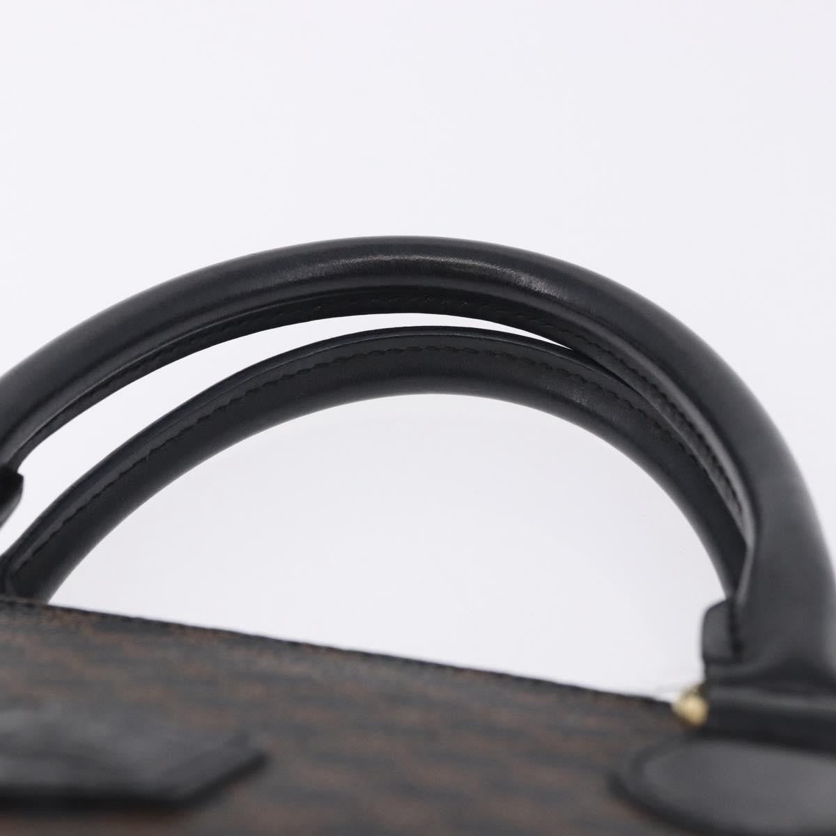 Celine Macadam Toile Triomphe Black Canvas Handbag (Pre-Owned)