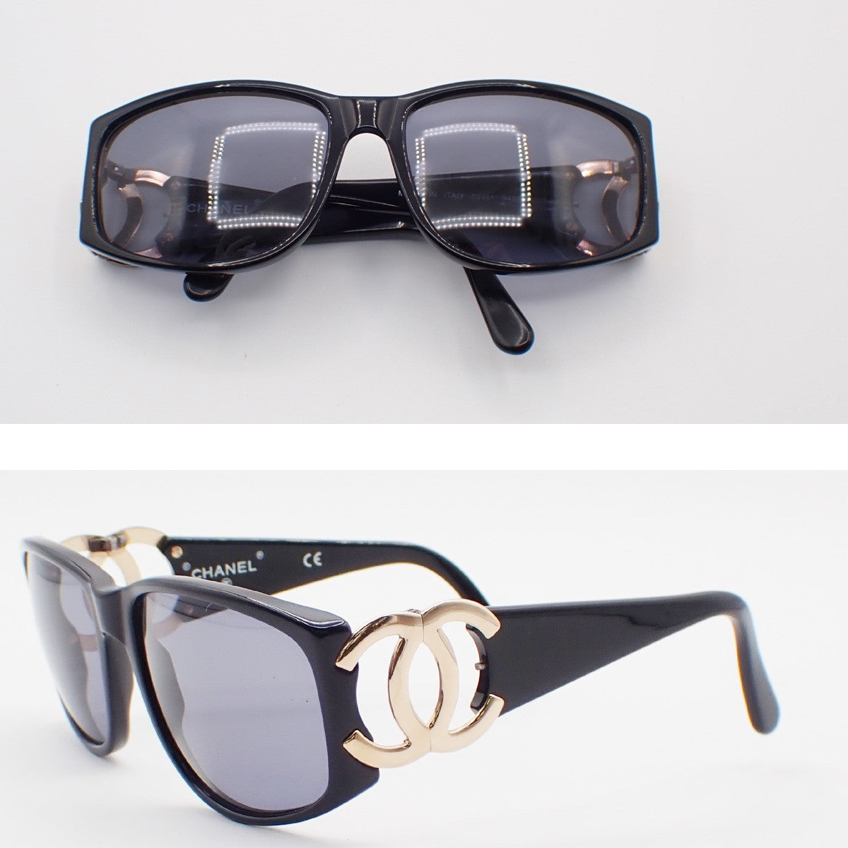 Chanel Logo Cc Plastic Black Plastic Sunglasse Accessory (Pre-Owned)