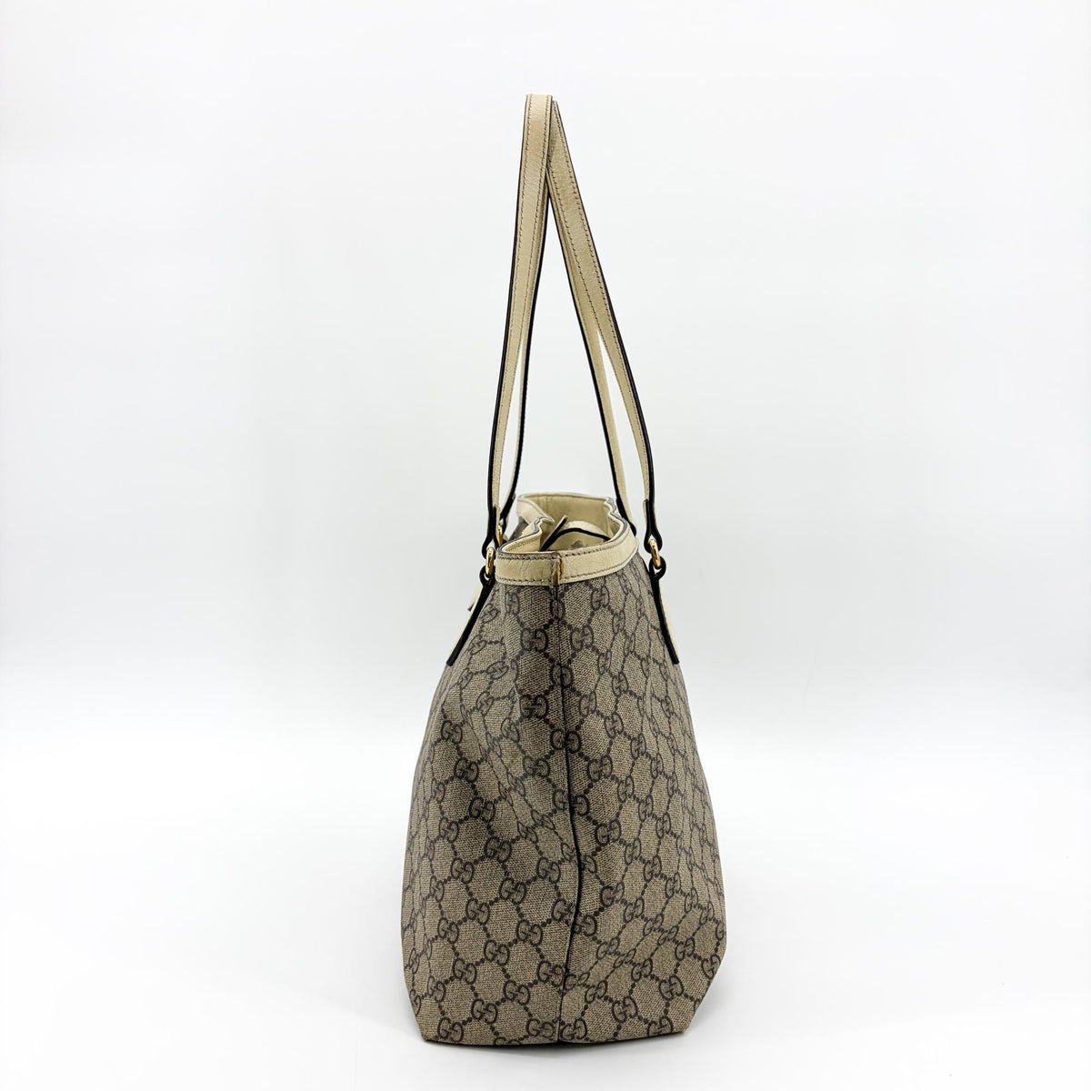 Gucci Ophidia Shopping Gg Coated Canvas Beige Canvas Tote Bag Bag (Pre-Owned)