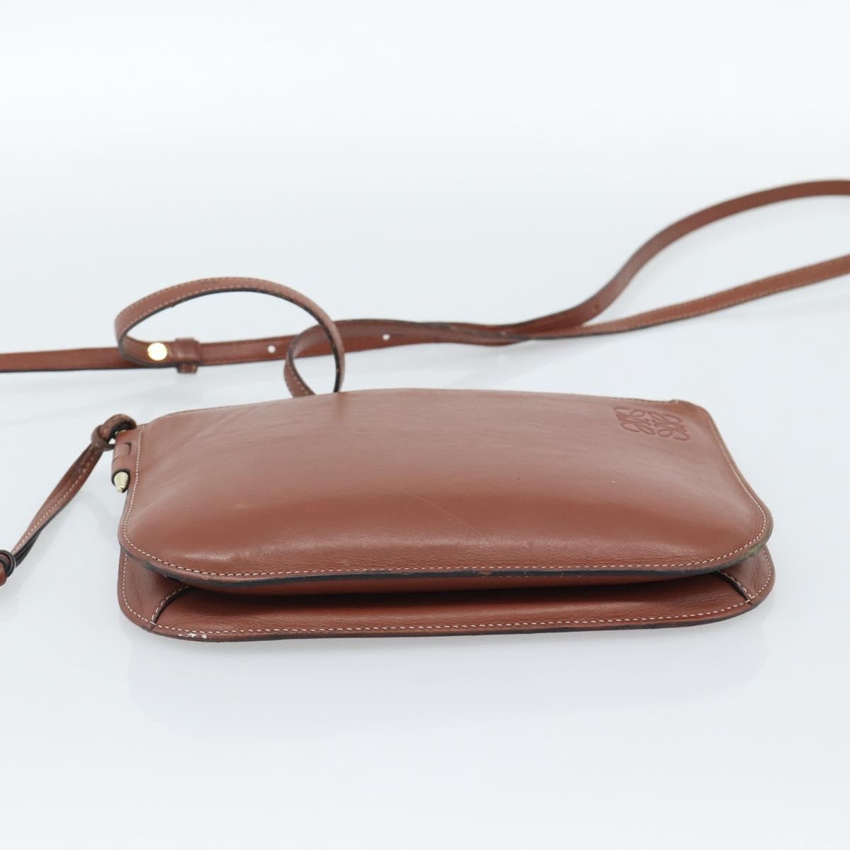 Loewe Gate Double Zip Leather Brown Leather Crossbody Bag Bag (Pre-Owned)