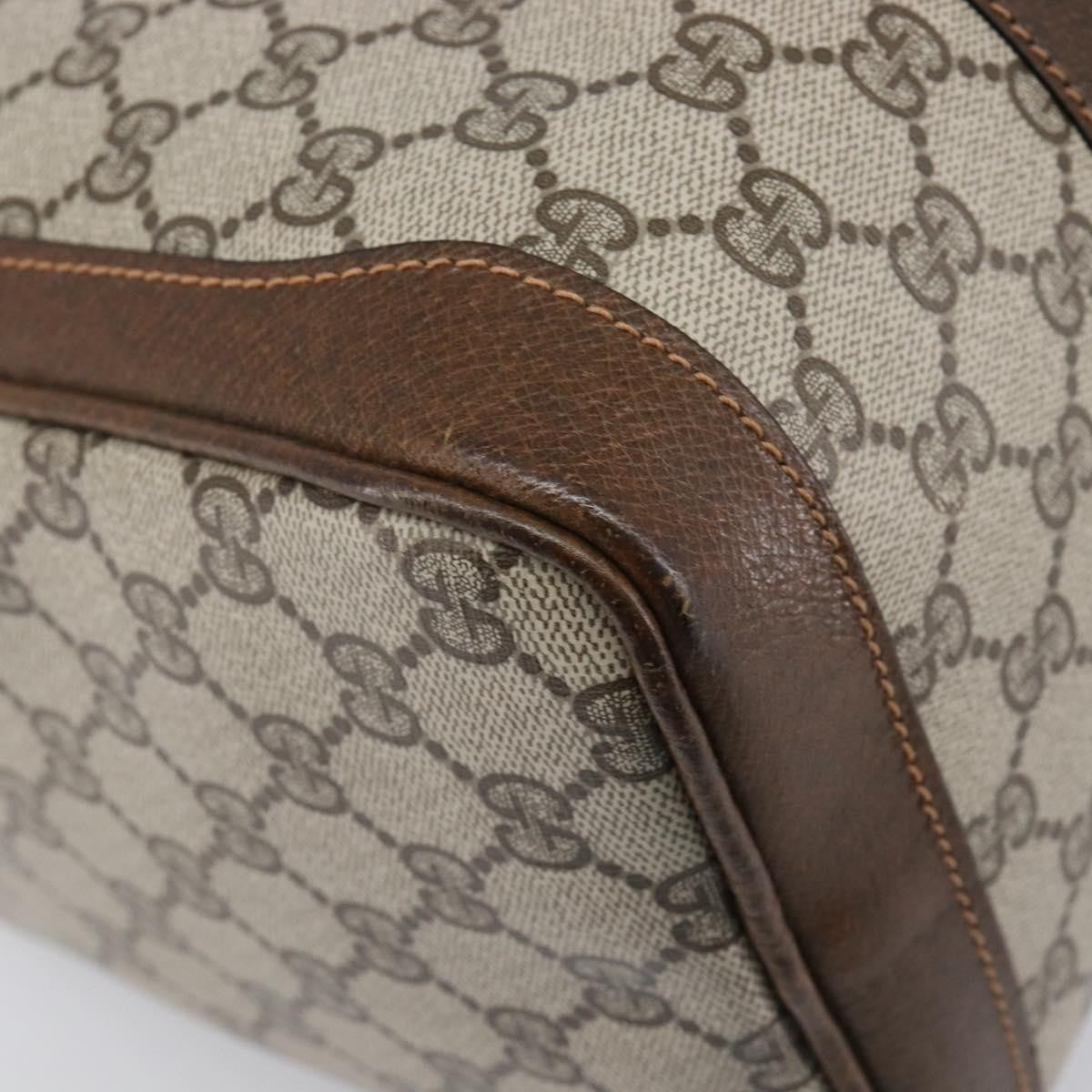 Gucci Gg Supreme Gg Canvas Beige Pvc Handbag (Pre-Owned)