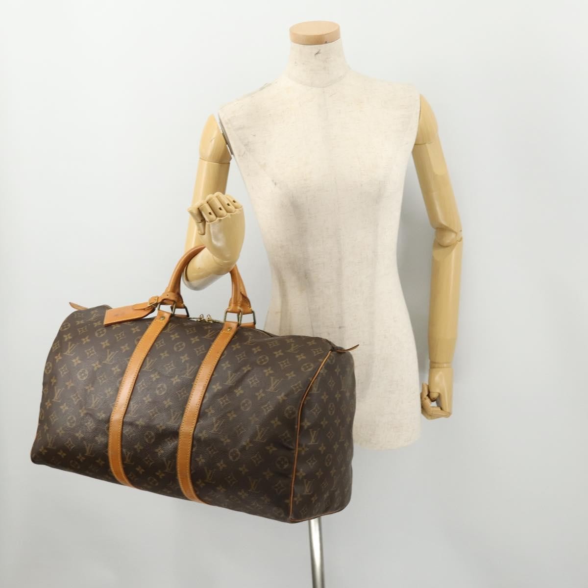 Louis Vuitton Keepall Monogram Canvas Brown Canvas Travel Bag Bag (Pre-Owned)