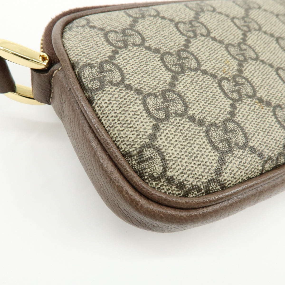 Gucci Ophidia Gg Coated Canvas Brown Leather Crossbody Bag Bag (Pre-Owned)