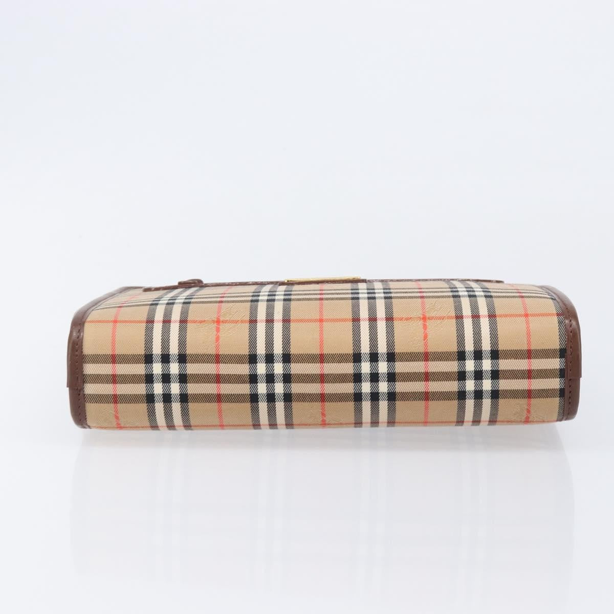 Burberry Nova Check Pochette Canvas Beige Canvas Clutche & Pouche Bag (Pre-Owned)
