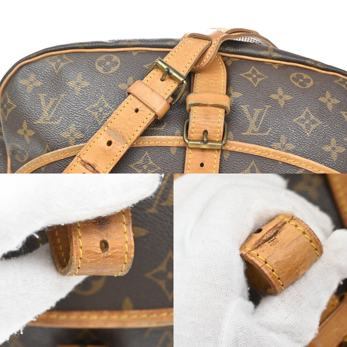 Louis Vuitton Saumur Monogram Canvas Brown Canvas Shoulder Bag Bag (Pre-Owned)