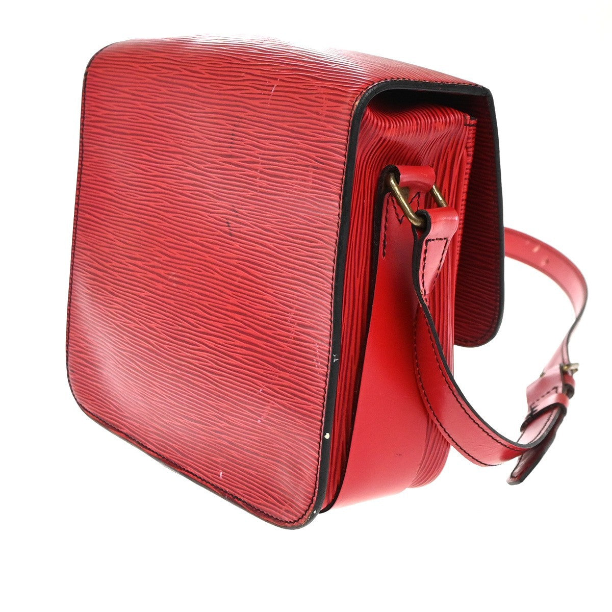 Louis Vuitton Cartouchiere Epi Leather Red Leather Shoulder Bag Bag (Pre-Owned)