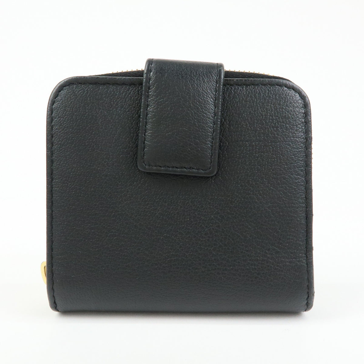 Saint Laurent Belle De Jour Zip Around French Leather Black Leather Wallets Accessory (Pre-Owned)
