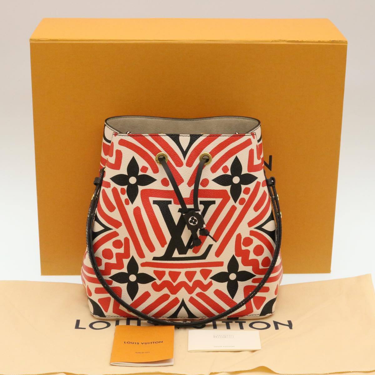 Louis Vuitton Neonoe Limited Edition Crafty Monogram Giant Red Canvas Handbag (Pre-Owned)