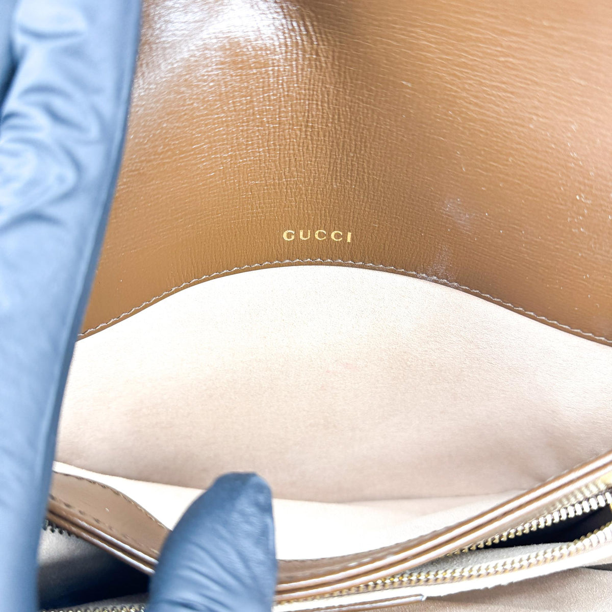 Gucci Horsebit 1955 Gg Coated Canvas With Leather Brown Canvas Shoulder Bag Bag (Pre-Owned)