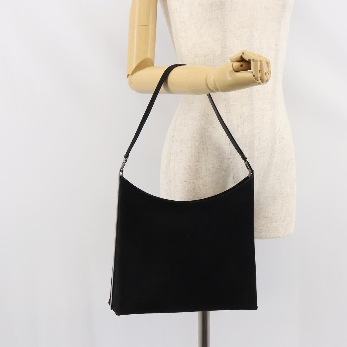 Salvatore Ferragamo Vintage Suede Black Suede Shoulder Bag Bag (Pre-Owned)