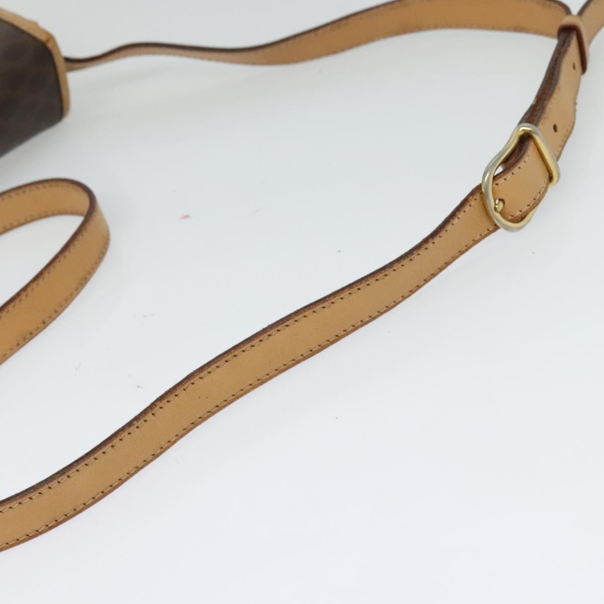 Celine Macadam Shoulder Pvc Leather Brown Canvas Bag (Pre-Owned)