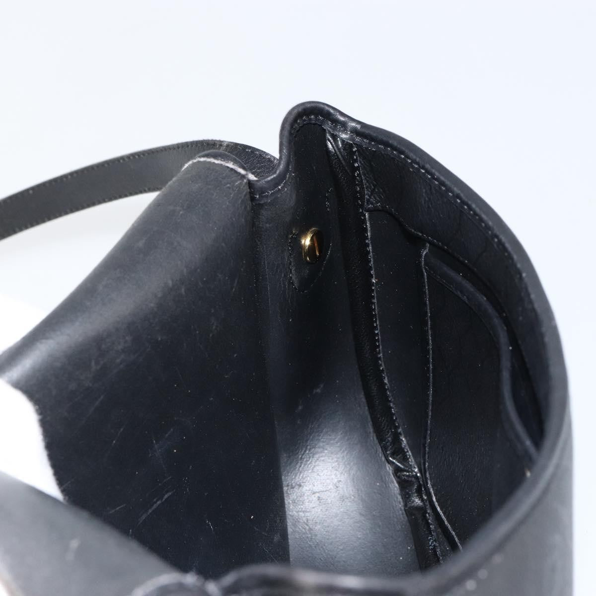Christian Dior Vintage Honeycomb Flap Coated Canvas Black Canvas Shoulder Bag Bag (Pre-Owned)