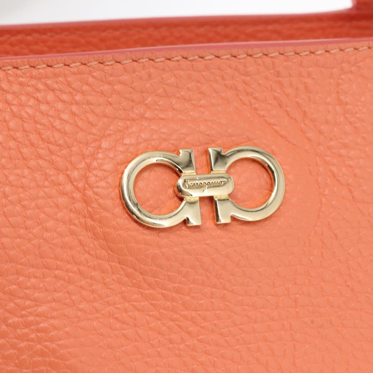 Salvatore Ferragamo Gancini Leather Pink Leather Handbag (Pre-Owned)