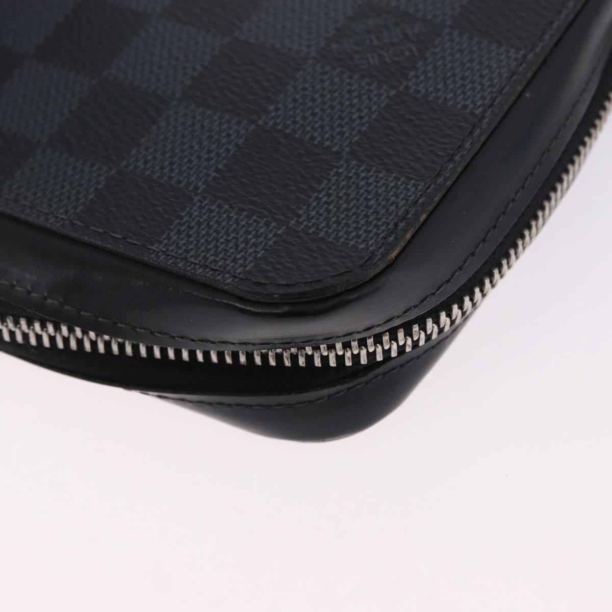 Louis Vuitton Zippy Xl Damier Leather Black Canvas Wallets Accessory (Pre-Owned)