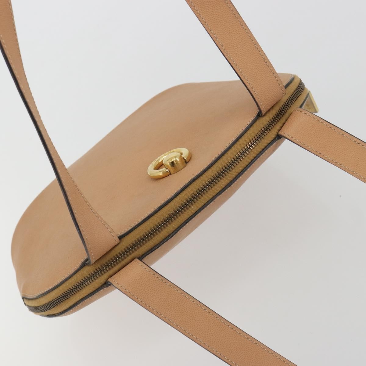 Celine Vintage Leather Beige Leather Shoulder Bag Bag (Pre-Owned)
