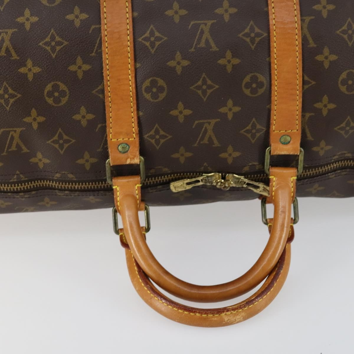 Louis Vuitton Keepall Monogram Canvas Brown Canvas Travel Bag Bag (Pre-Owned)