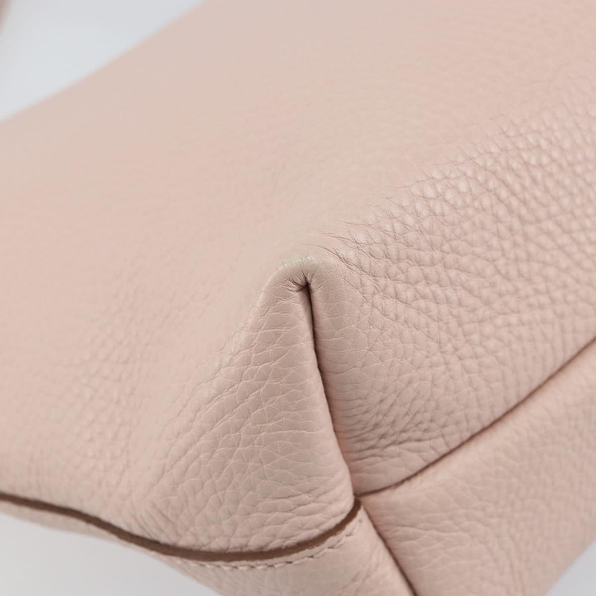 Salvatore Ferragamo Gancini Leather Pink Leather Tote Bag Bag (Pre-Owned)