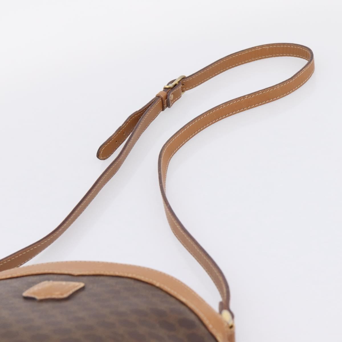 Celine Macadam Shoulder Canvas Brown Canvas Crossbody Bag Bag (Pre-Owned)