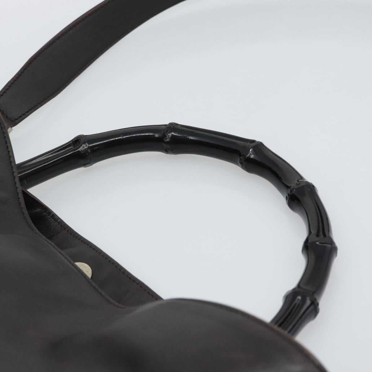Gucci Vintage Bamboo Hobo Leather Brown Leather Shoulder Bag Bag (Pre-Owned)