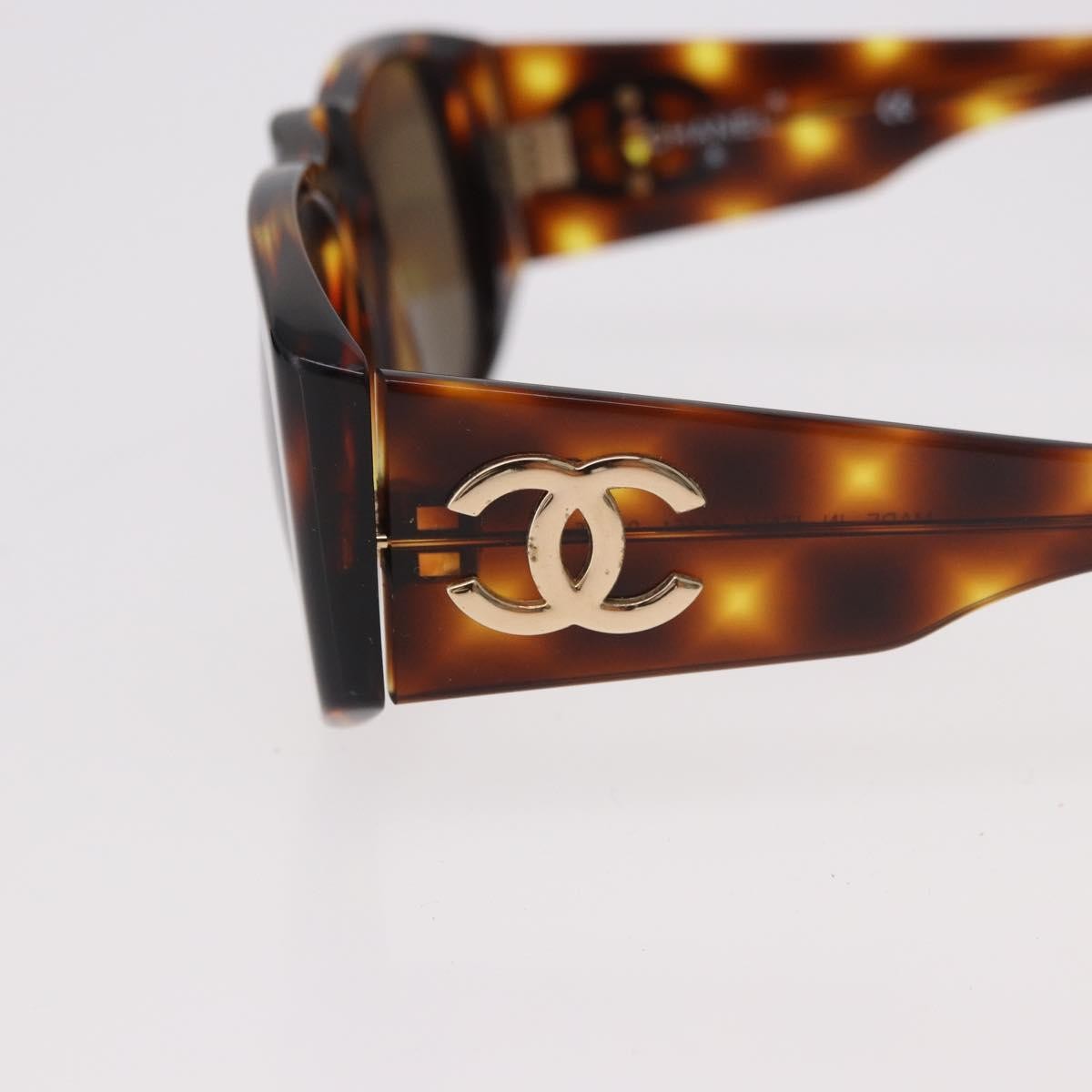 Chanel Logo Cc Plastic Brown Plastic Sunglasse Accessory (Pre-Owned)