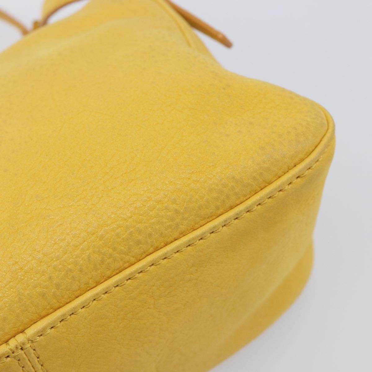 Fendi Fendi Mamma Baguette Monogram Canvas Yellow Leather Handbag (Pre-Owned)