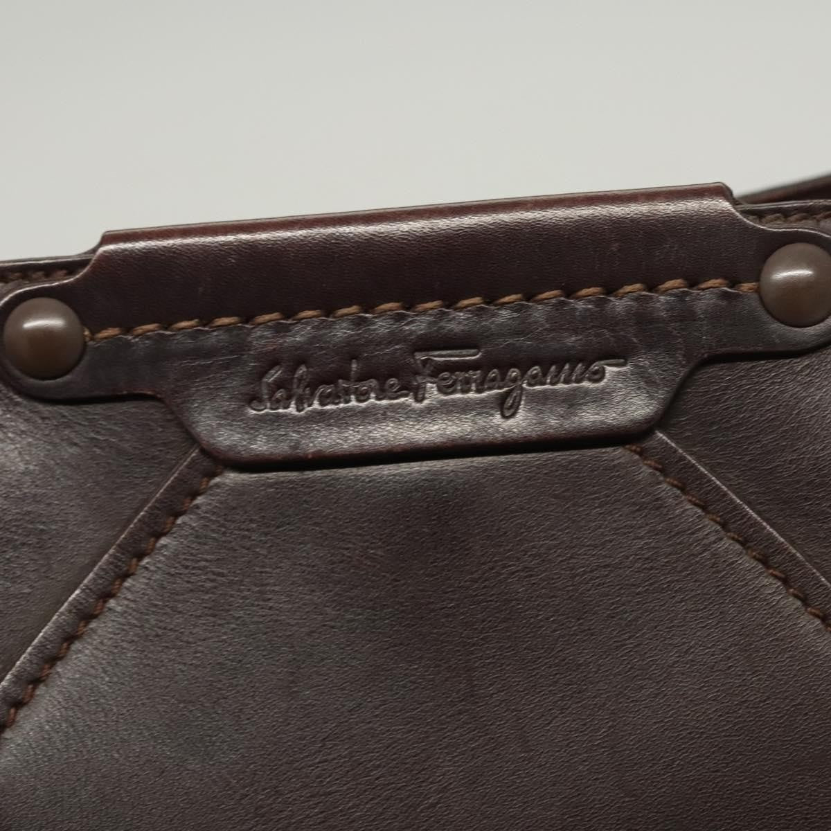 Salvatore Ferragamo Vintage Leather Brown Leather Shoulder Bag Bag (Pre-Owned)