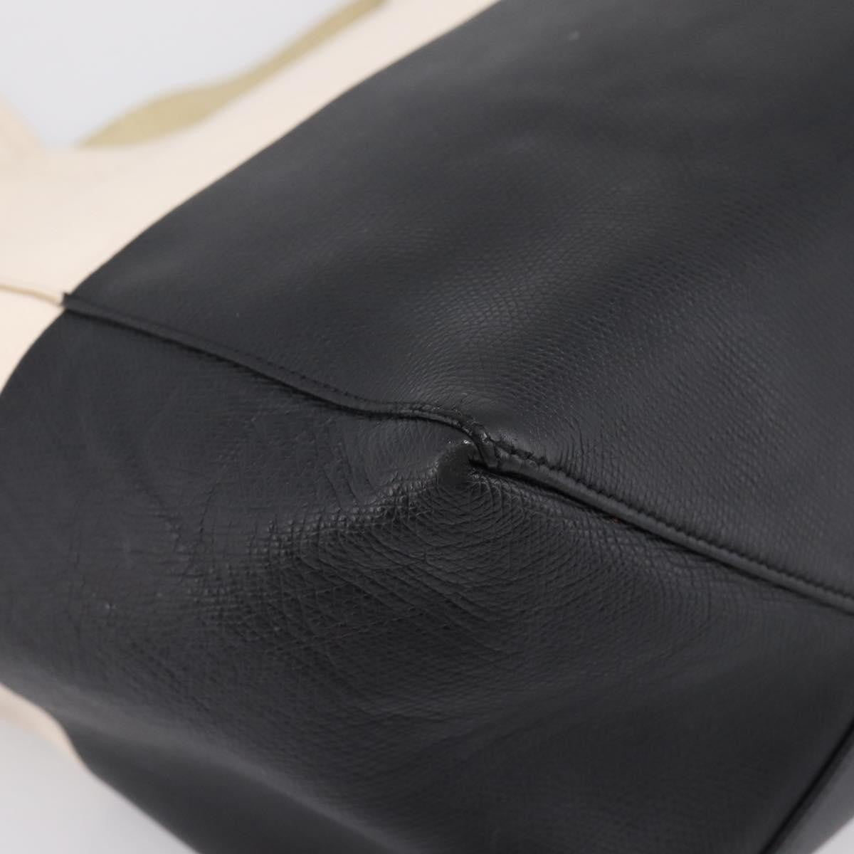 Celine Cabas Leather White Leather Tote Bag Bag (Pre-Owned)