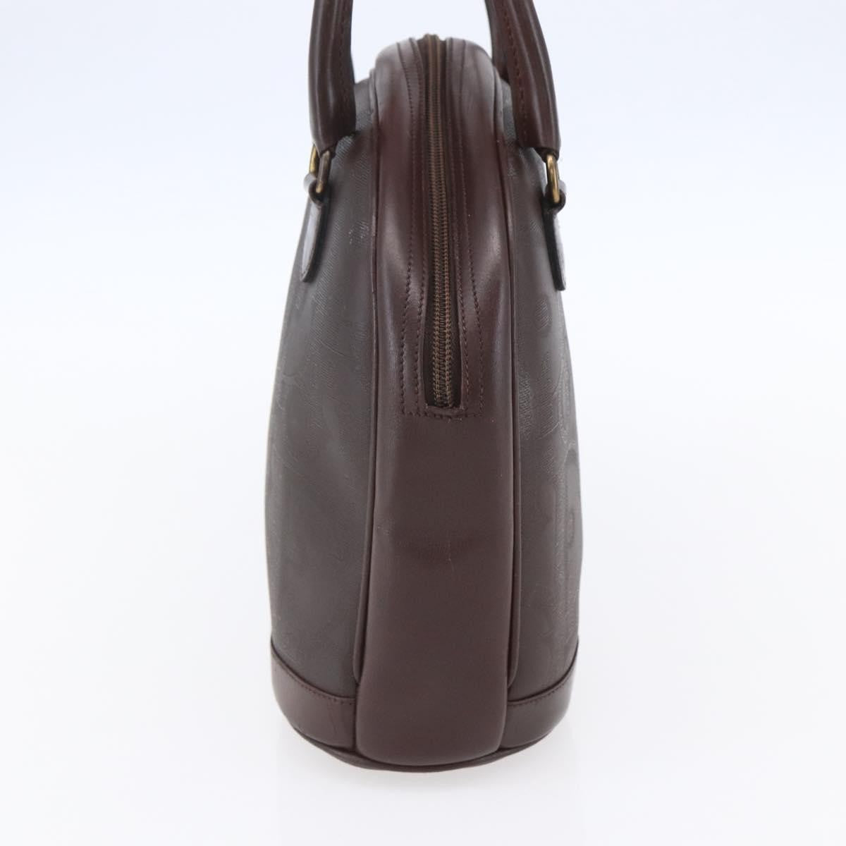 Christian Dior Vintage Trotter Diorissimo Canvas Brown Pvc Handbag (Pre-Owned)