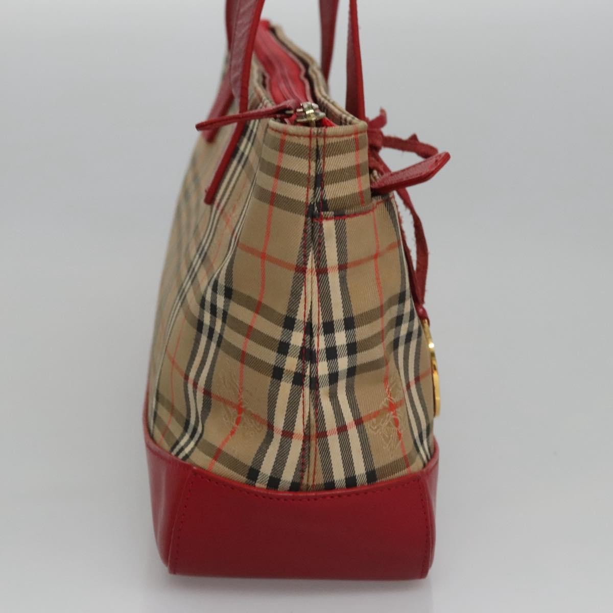 Burberry Nova Check Nova Check Canvas And Leather Beige Canvas Handbag (Pre-Owned)