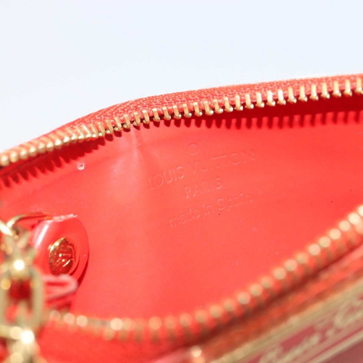 Louis Vuitton Pochette Clés Nm Monogram Vernis Patent Leather Orange Patent_Leather Wallets Accessory (Pre-Owned)