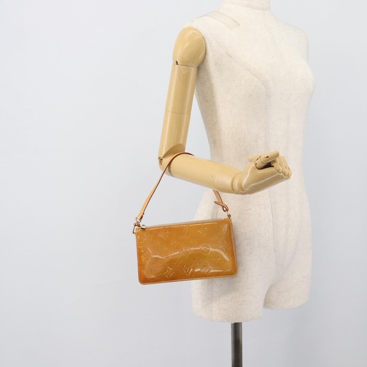 Louis Vuitton Lexington Pochette Patent Leather Beige Patent_Leather Clutche & Pouche Bag (Pre-Owned)