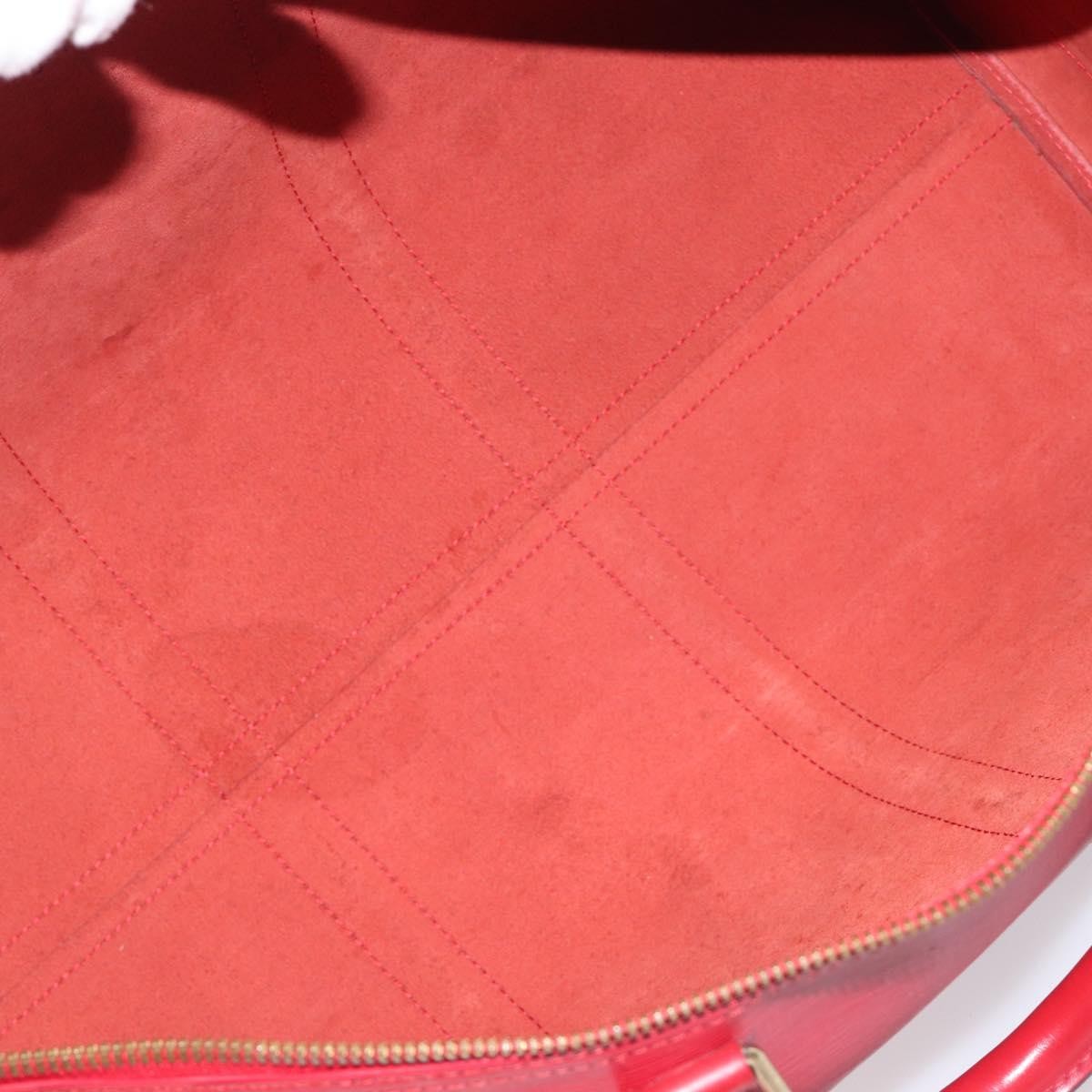 Louis Vuitton Keepall Epi Leather Red Leather Travel Bag Bag (Pre-Owned)