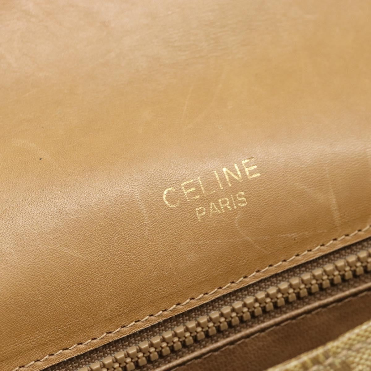 Celine Vintage Macadam Canvas Beige Canvas Shoulder Bag Bag (Pre-Owned)