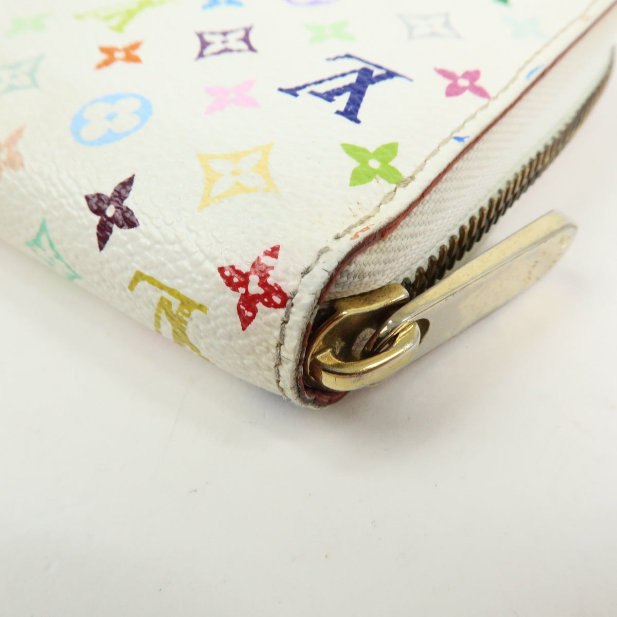 Louis Vuitton Zippy Monogram Multicolor White Canvas Wallets Accessory (Pre-Owned)