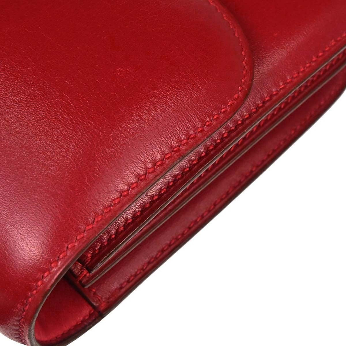 Hermes Constance Chamonix Red Leather Shoulder Bag Bag (Pre-Owned)