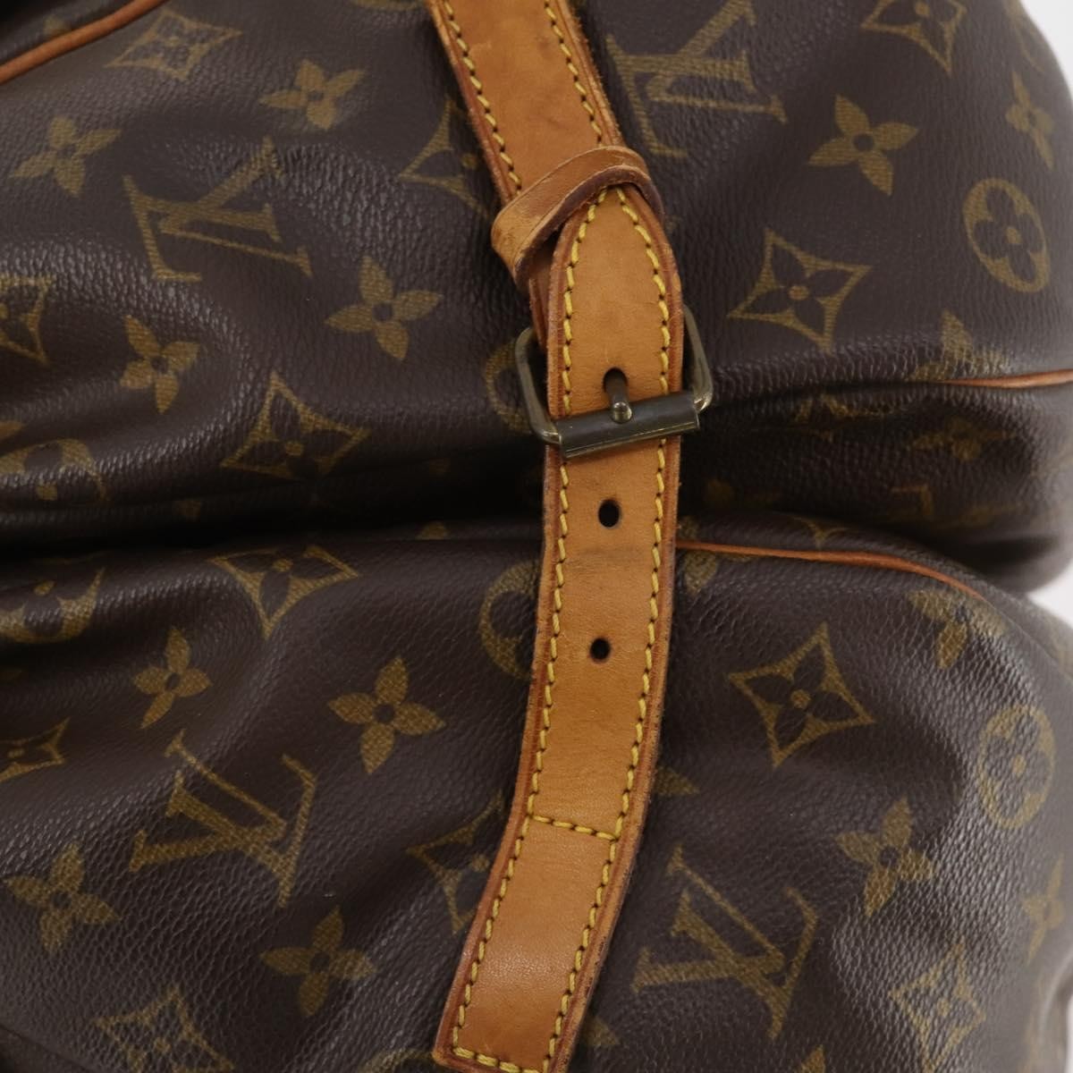Louis Vuitton Saumur Monogram Canvas Brown Canvas Shoulder Bag Bag (Pre-Owned)