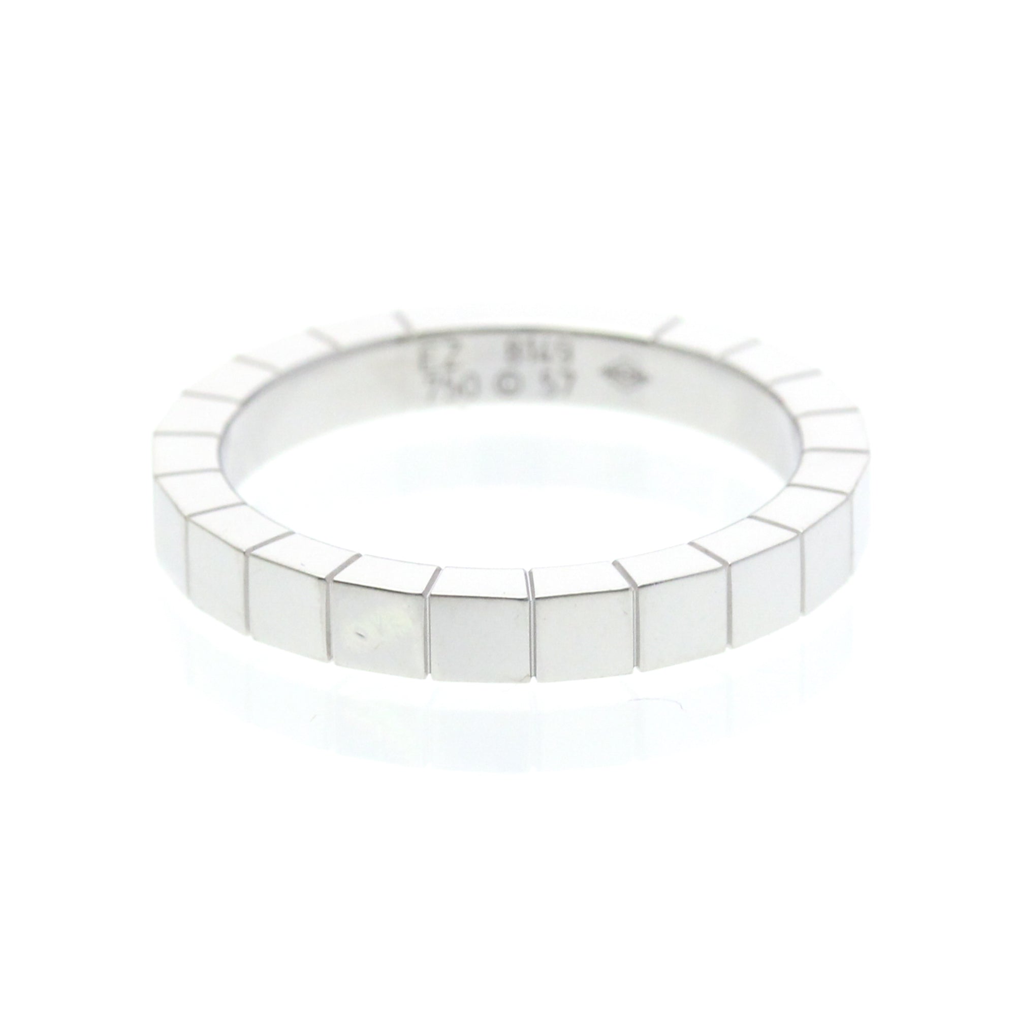 Cartier Lanieres 18K White Gold Silver White_Gold Ring Jewelry (Pre-Owned)