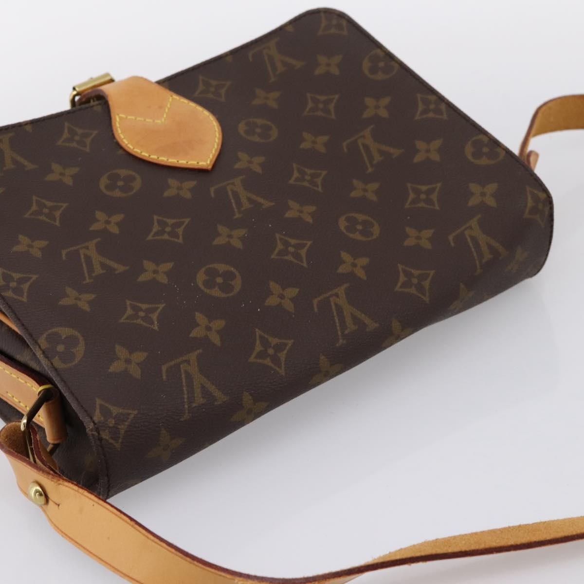 Louis Vuitton Cartouchiere Monogram Brown Canvas Shoulder Bag Bag (Pre-Owned)