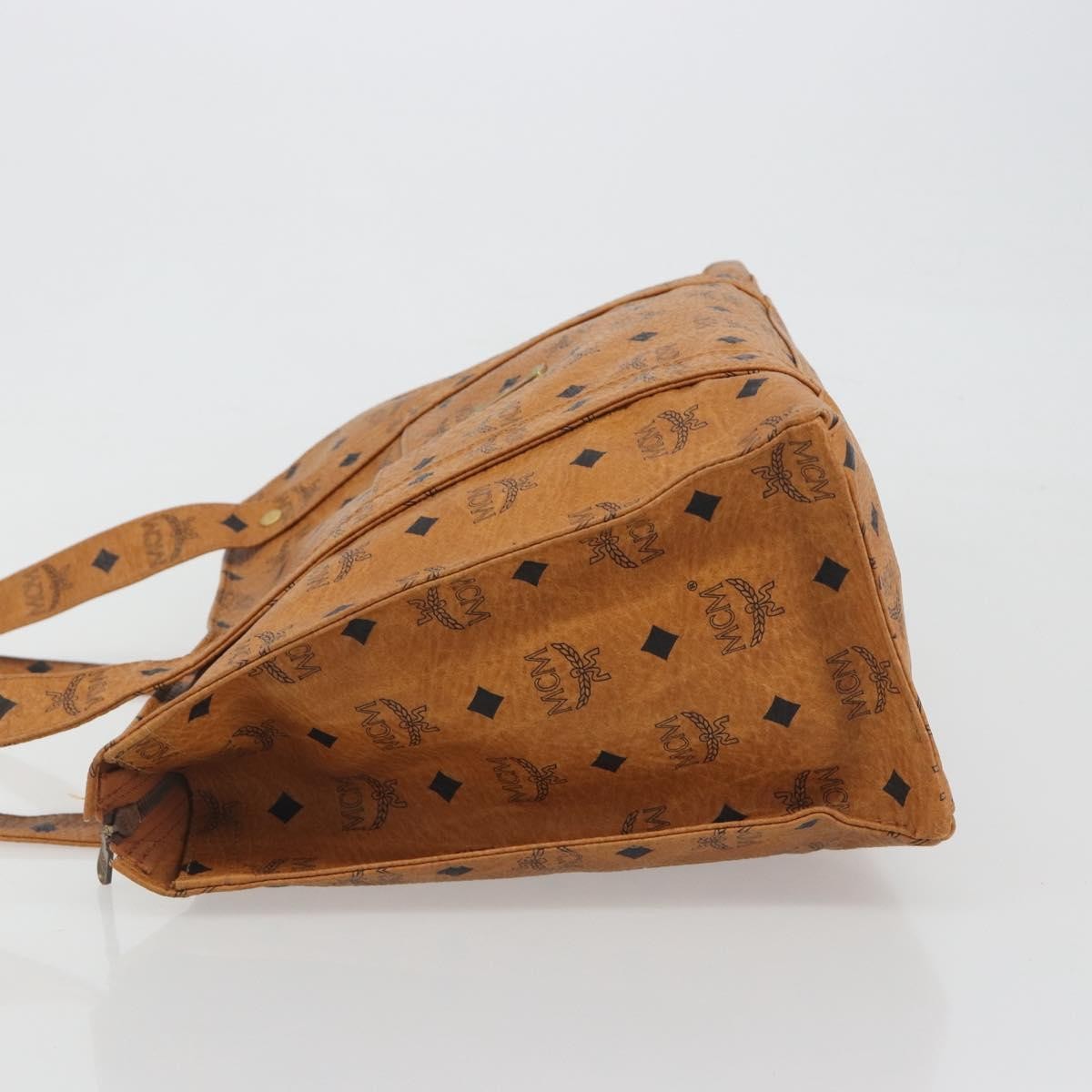 MCM Visetos Leather Brown Leather Shoulder Bag Bag (Pre-Owned)