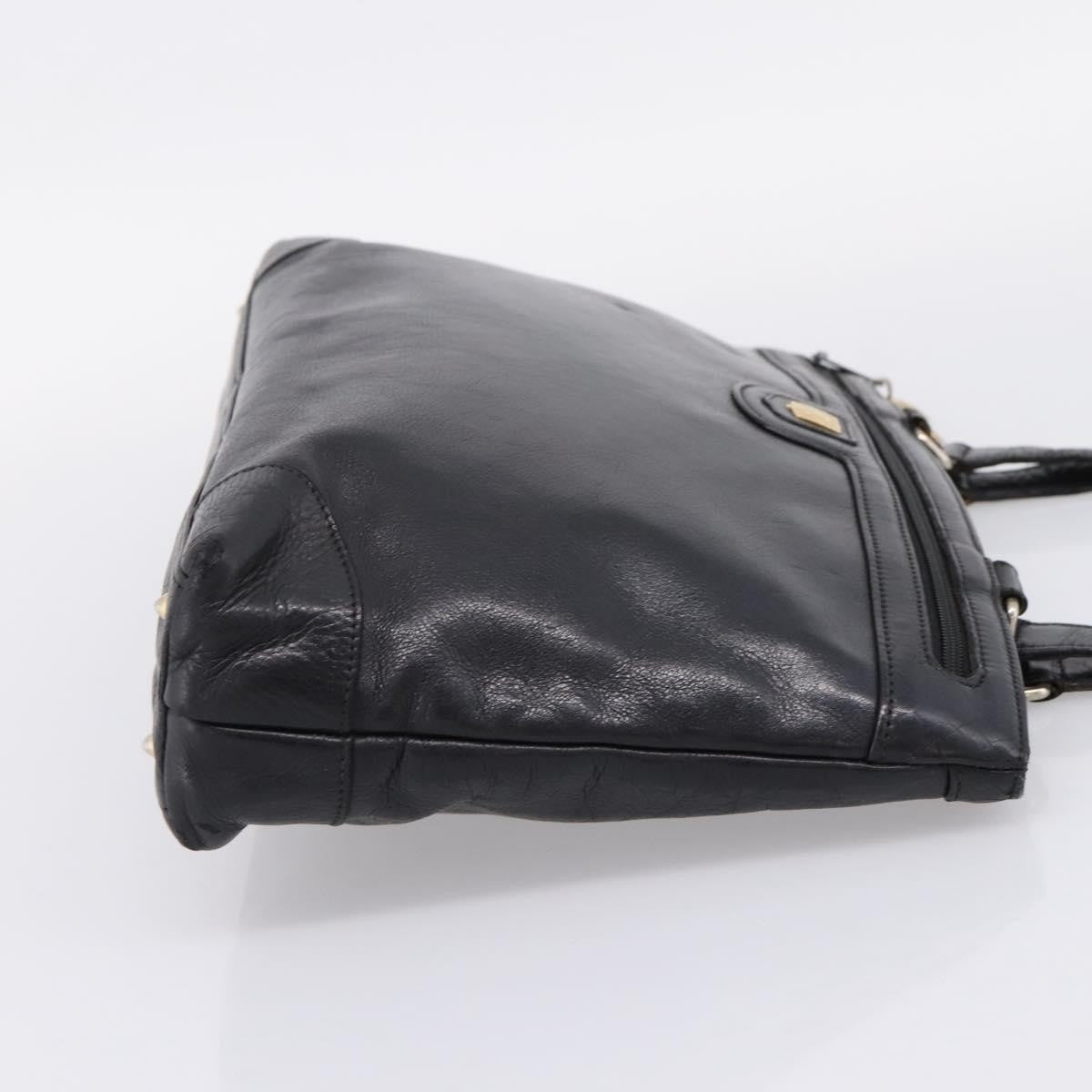 Celine Tote Leather Black Leather Tote Bag Bag (Pre-Owned)