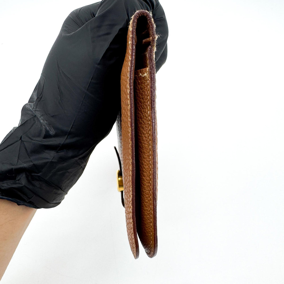 Hermes Dogon Compact Leather Brown Leather Wallets Accessory (Pre-Owned)