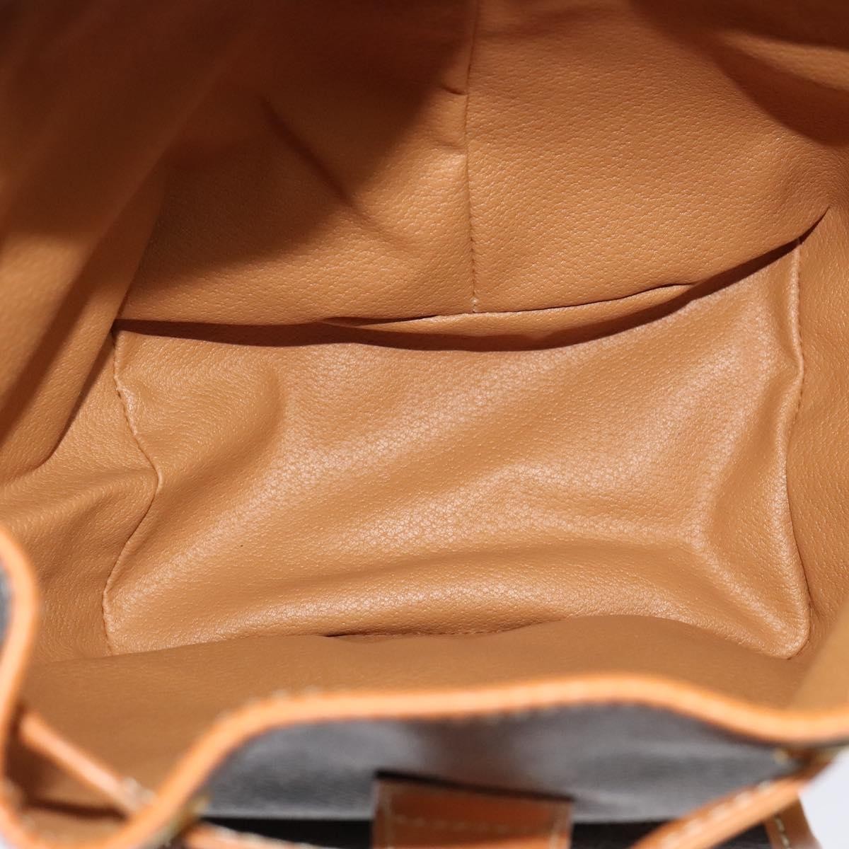 Celine Vintage Macadam Canvas And Leather Brown Pvc Backpack Bag (Pre-Owned)