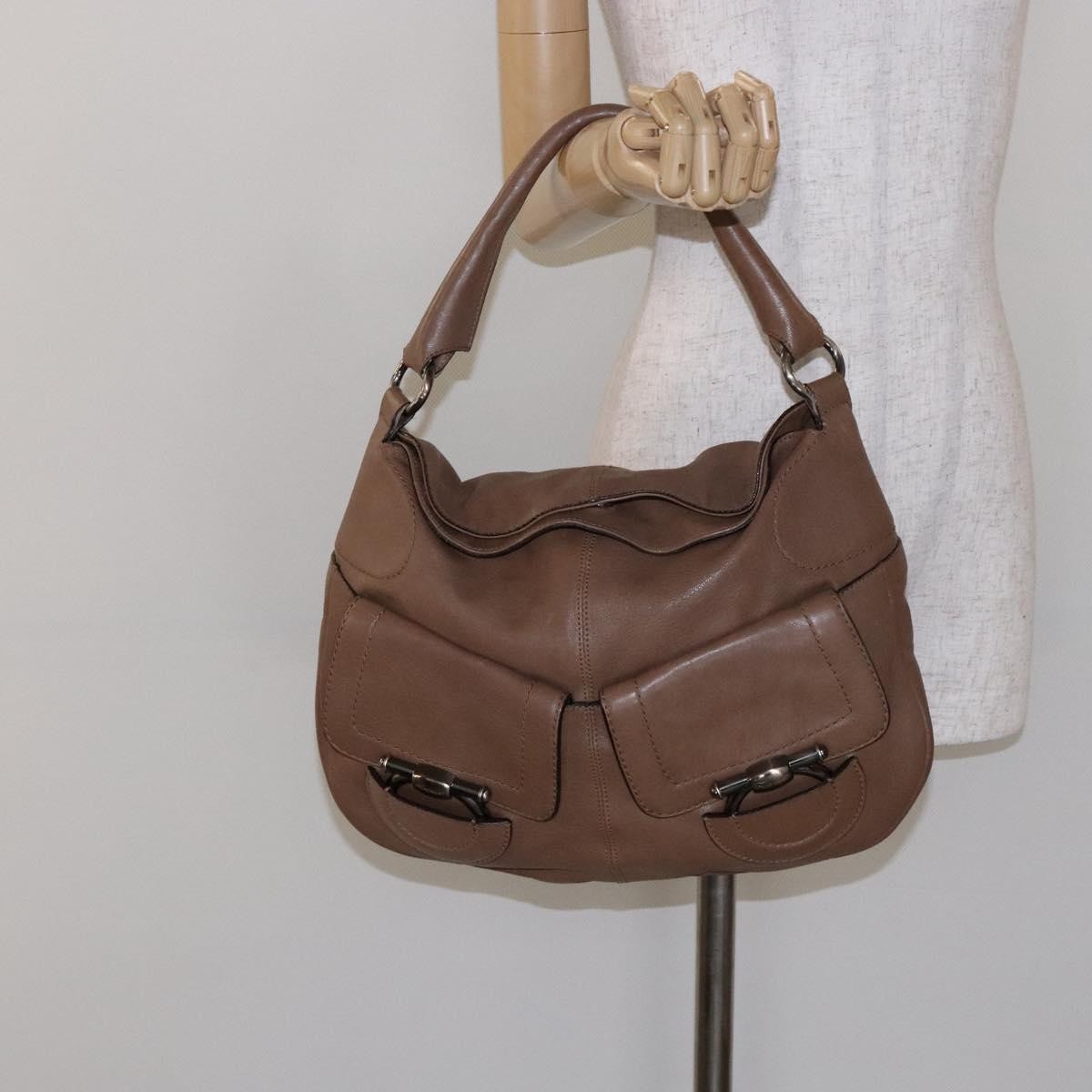 Salvatore Ferragamo Vintage Leather Brown Leather Handbag (Pre-Owned)