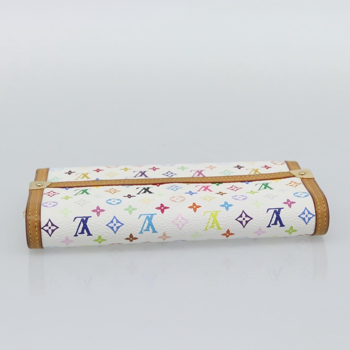 Louis Vuitton Porte Tresor International Monogram Multicolor White Canvas Wallets Accessory (Pre-Owned)