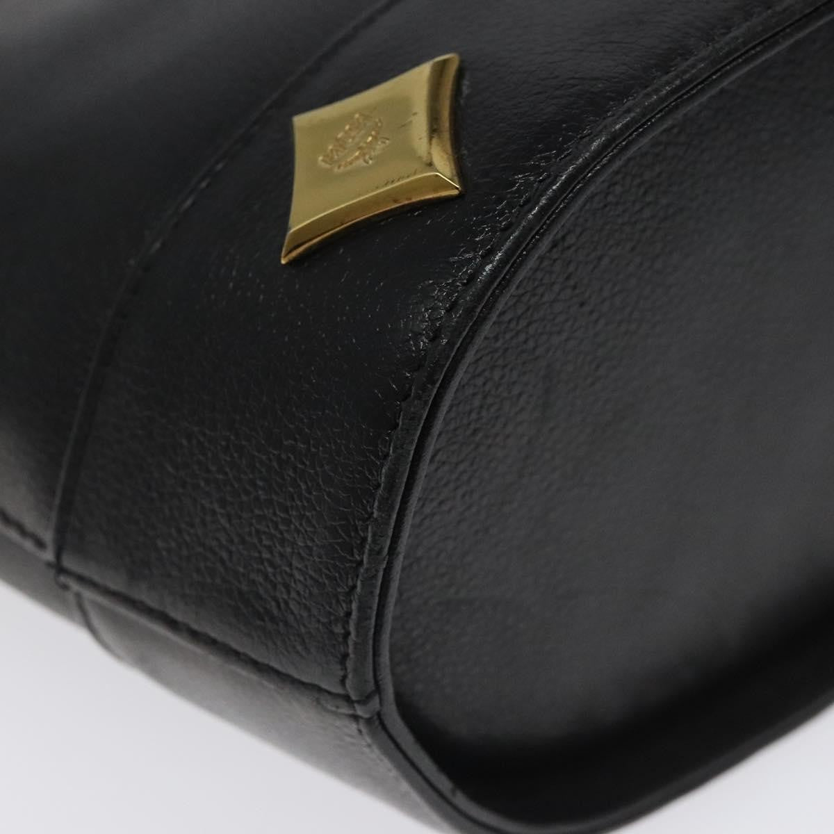 MCM Vintage Leather Black Leather Handbag (Pre-Owned)