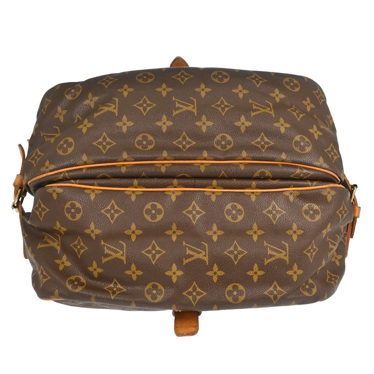 Louis Vuitton Saumur Monogram Canvas Brown Canvas Shoulder Bag Bag (Pre-Owned)